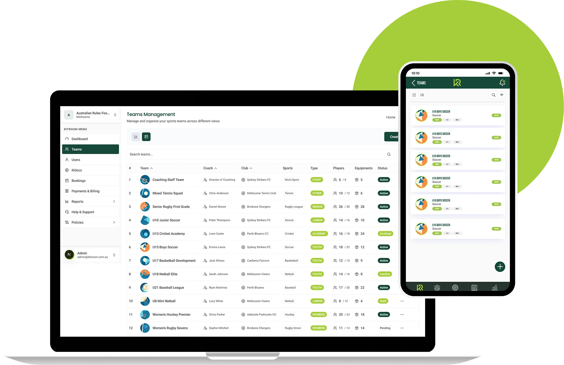 About Kitroom – Australian Organisation, Sports, Activity Club & School Equipment Management